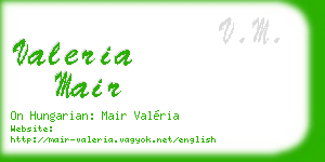 valeria mair business card